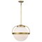Nuvo Lakeshore 1-Light Large Pendant Natural Brass White Opal Glass 60/7785 - alternate 5